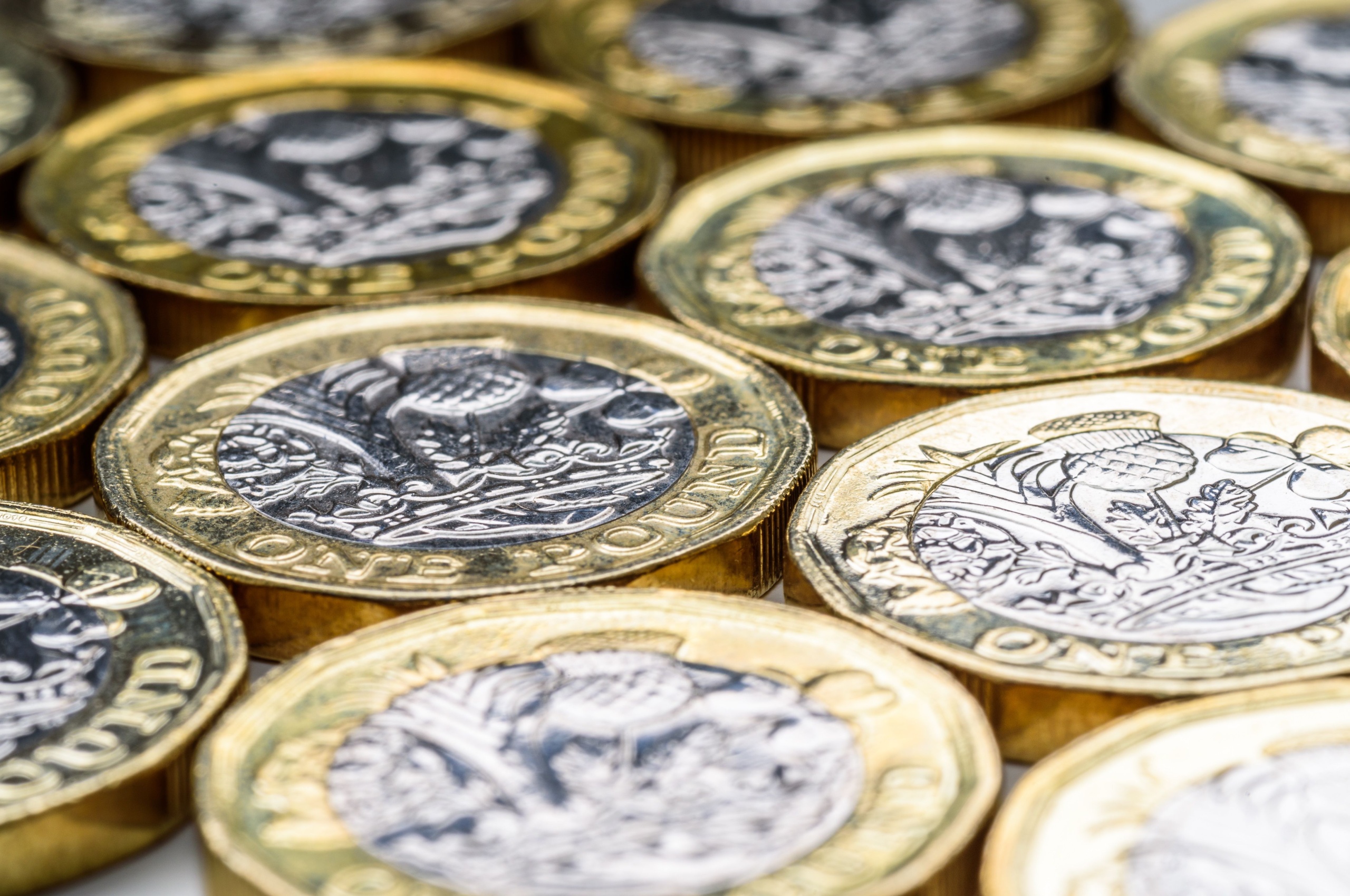 Stack of pound coins